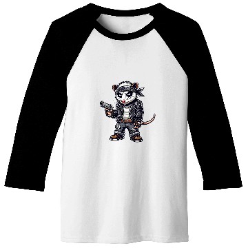 Discover Funny Opossum Bad Attitude Get Bent Savage Street Gang Baseball Tees