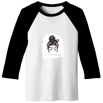 Discover Cheer Mom USA Flag 1 Baseball Tees