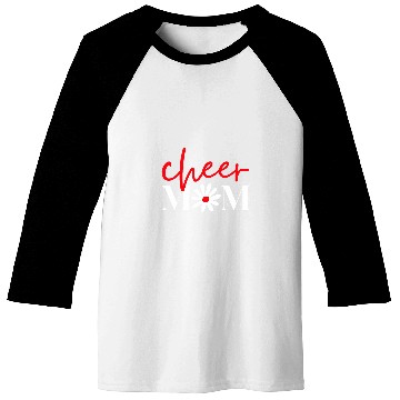 Discover Cheer Mom Red Cheerleading Floral Baseball Tees