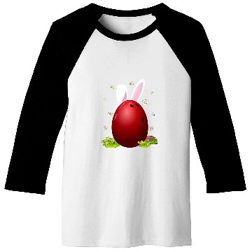 Discover cute bowling easter egg bunny easter day men women Baseball Tees