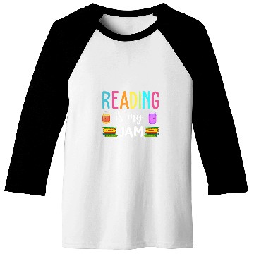 Discover Reading Is My Jam Book Lover Teacher School Studend Libary Baseball Tees