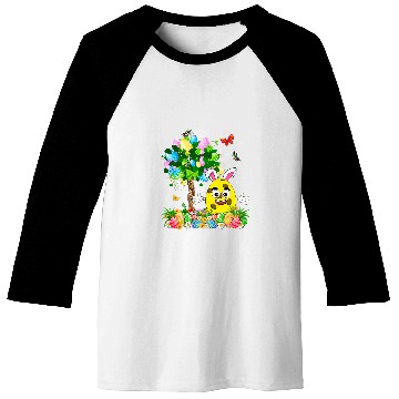 Discover Pickleball Ball With Bunny Ears Easter Eggs Tree Easter Day Baseball Tees