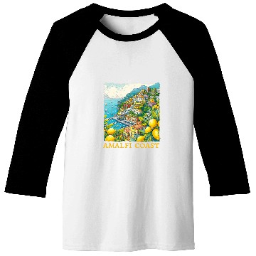Discover Amalfi Coast town Italy Trip Vacation Mediterranean Sea Baseball Tees