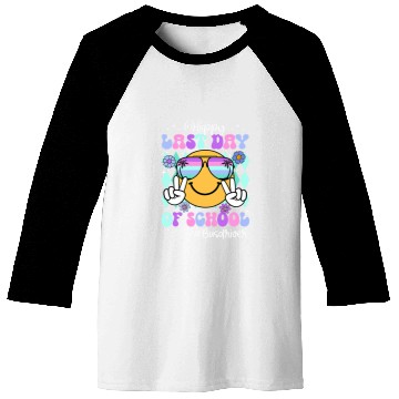 Discover Retro Groovy Happy Last Day Of School Bus Driver Funny Baseball Tees