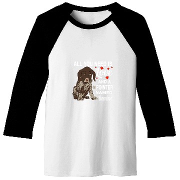 Discover Cute Pointer Named Domino For German Shorthaired Pointer Dog Baseball Tees