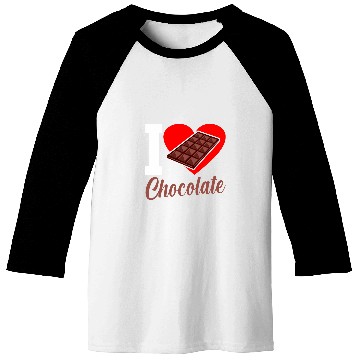 Discover I Love Chocolate Funny Chocolates Lover Eater Graphic Baseball Tees