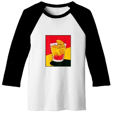 Discover Aperol Spritz Summer Orange Splash Wines Glass Back Print Baseball Tees