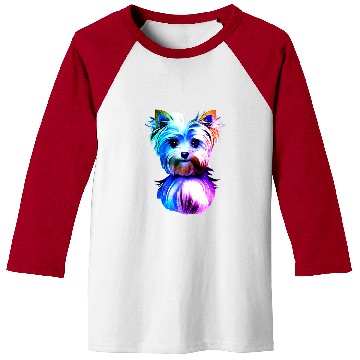 Discover Yorkshire Pet Yorkie Colorful Art Yorkshire Terrier Baseball Tees