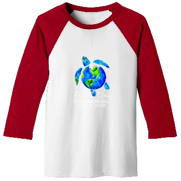 Discover Turtle Pet Earth Day 53rd Anniversary Baseball Tees