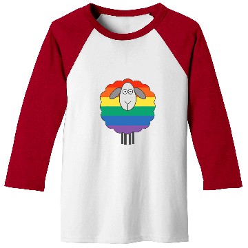 Discover Sheep Pet Rainbow Pride Flag Patterned Baseball Tees