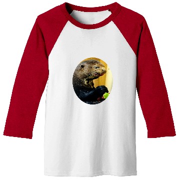 Discover Otter Pet Otters Watermelon Baseball Tees