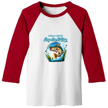 Discover Fishing Fun Deep Sea Fishing Sea Ocean Fish Trout Calico Bass Baseball Tees