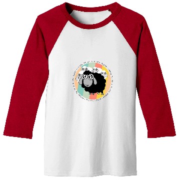 Discover Sheep Pet Funny Black Sheep Of The Family Rainbow Pride Kawaii Animal Baseball Tees