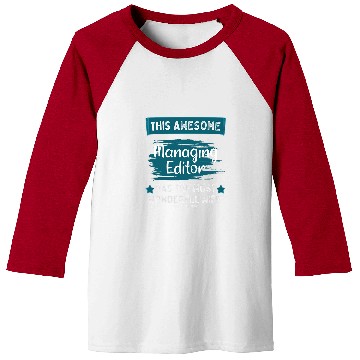 Discover Married Managing Editor Husband Job Profession Baseball Tees