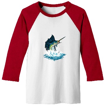 Discover Fishing Fun Deep Sea Fishing swords Fish Baseball Tees