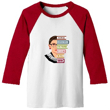 Discover Book Fun RBG Quote With Book and Women Feminist Ruth Bader Ginsburg Baseball Tees