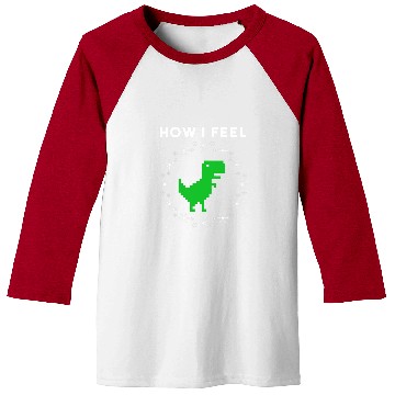 Discover Dinosaur Pet Surrounded By Snowflakes Funny Old School Boomer Baseball Tees