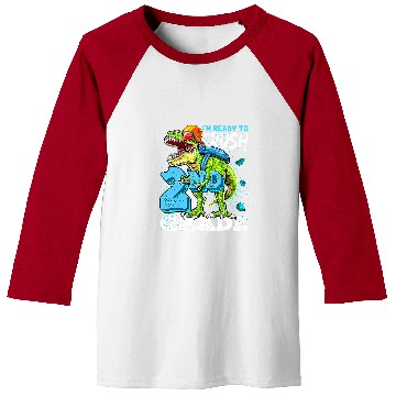 Discover Dinosaur Pet Ready To Crush 2nd Grade Dinosaur Back to School Boys Baseball Tees