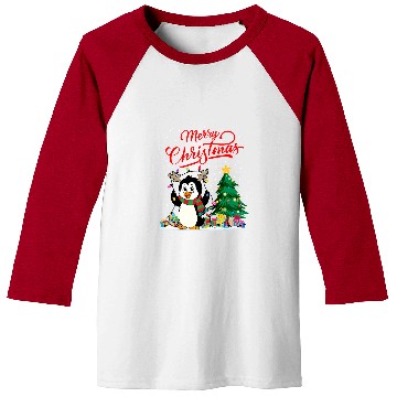 Discover Penguin Pet Santa Penguin Christmas Tree Light Pajama Xmas 270 Baseball Tees