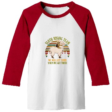 Discover Sloth Pet Hiking Team  Funny Hiking Baseball Tees