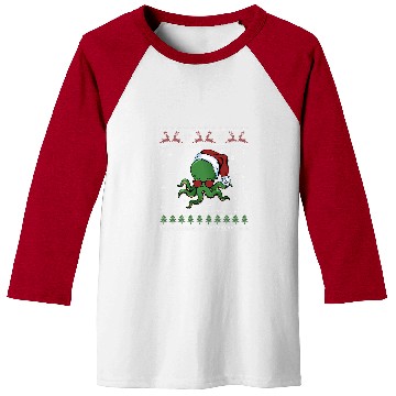 Discover Octopus Pet Cute Cthulhu xmass Squid Monster Ugly Christmas 05 Baseball Tees