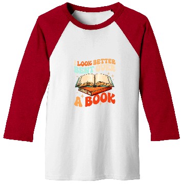 Discover Book Fun Groovy I Look Better Bent Over A Book Book Lover Baseball Tees
