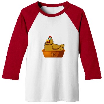 Discover Chicken Pet Pi Day Math Chicken Pot Pie Funny Geek Nerd Math Farmer Pi Baseball Tees