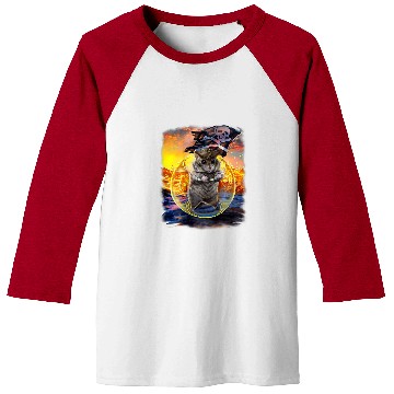 Discover Hamster Pet Dwarf Hamster Pirate Sailing in Round Fish Tank Baseball Tees