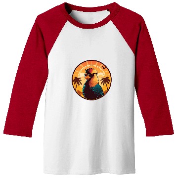 Discover Chicken Pet Cool Retro sunset vintages sunrise Baseball Tees