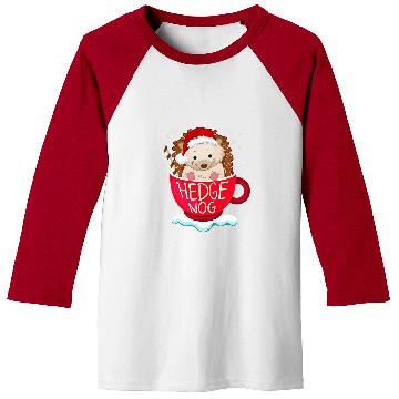 Discover Hedgehog Pet Funny Eggnog Cute Santa Hat Hedgehogs Christmas Pajama Baseball Tees