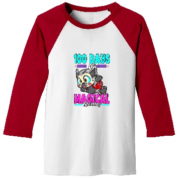 Discover Lemur Pet Katta Lemur 100 Days Of School 100 Days of Magical Learning Baseball Tees
