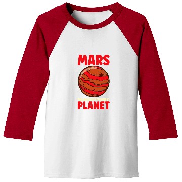 Discover Mars Explore Astronaut Astronomy Solar System Outer Space 25 Baseball Tees