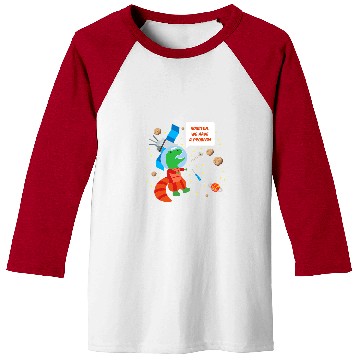 Discover Dinosaur Pet Astronauts Funny Trex Astronaut Houston We Have a Problem Baseball Tees
