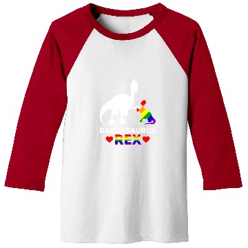 Discover Dinosaur Pet LGBT Daddysaurus rexs Rainbow Dinosaur Dad Support Love Baseball Tees