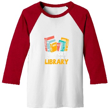 Discover Book Fun Support your local Library Book Reading Baseball Tees