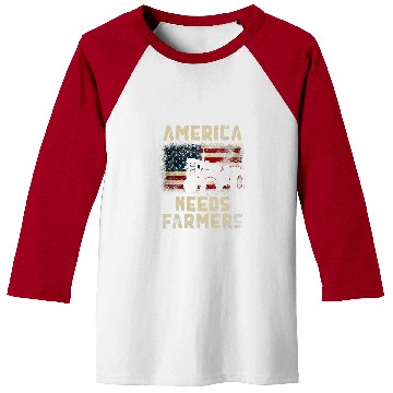 Discover Tractor Fun driving America Needs Farmers Tractor American Flag Baseball Tees