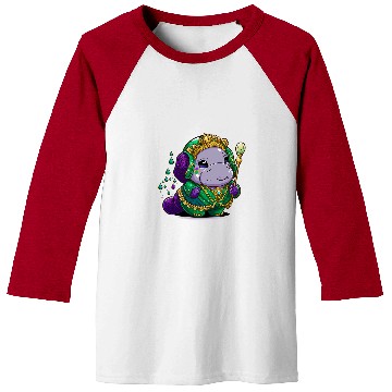 Discover Manatee Pet Mardi Gras King Queen Baseball Tees