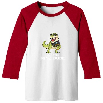Discover Dinosaur Pet Bear Dinosaur Tyrannosaurus rexs TRex Ring Bearersaurus Page Boy 3 Baseball Tees