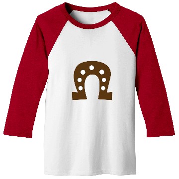 Discover Horse Pet Lucky Western Horseshoe Pattern Baseball Tees