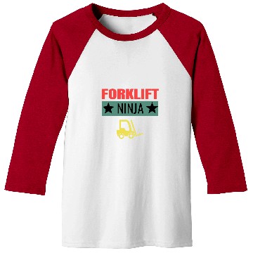 Discover Forklift Fun Ninja Forklift Driver Operator Forklifting Unisex Baseball Tees