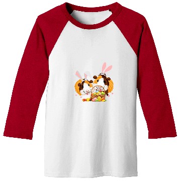 Discover Guinea Pig Pet Bunny Ears Eggs Day Easter Sunday Baseball Tees