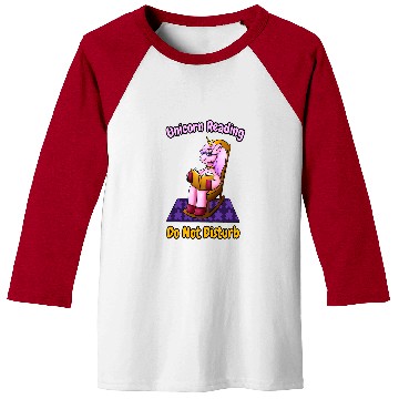 Discover Unicorn Pet Reading Do Not Disturb 2 Baseball Tees