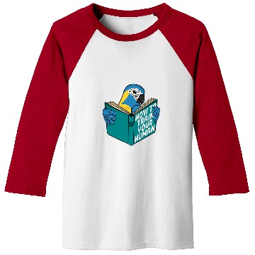 Discover Book Fun Train Your Human I Book Parrot I Bluethroated Macaw Baseball Tees