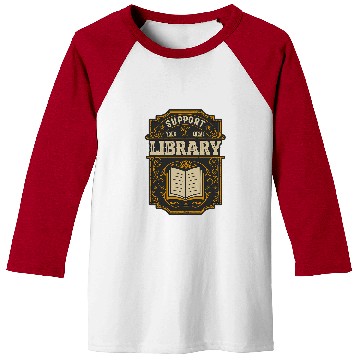 Discover Librarian Job Support Your Local Library vintages Style Librarian Baseball Tees