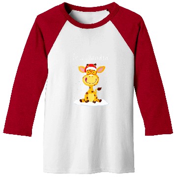 Discover Giraffe Pet Feliz Navidad Says Little Gregor Giraffe Baseball Tees