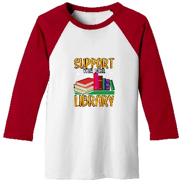 Discover Book Fun Bookworm Support your Local Library Book Nerd Lover Baseball Tees