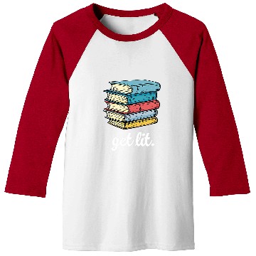 Discover Book Fun Lets Get Lit 6 Baseball Tees