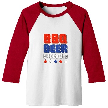 Discover Beer Fun BBQ Beer Freedom Beer Lover Backyard BBQ Party America Baseball Tees