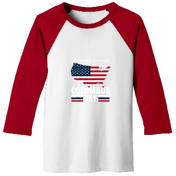 Discover 1492 Christopher Columbus Day 14 Baseball Tees