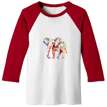 Discover Elephant Pet Dot Day African Elephant September Creativity Dot Design Baseball Tees